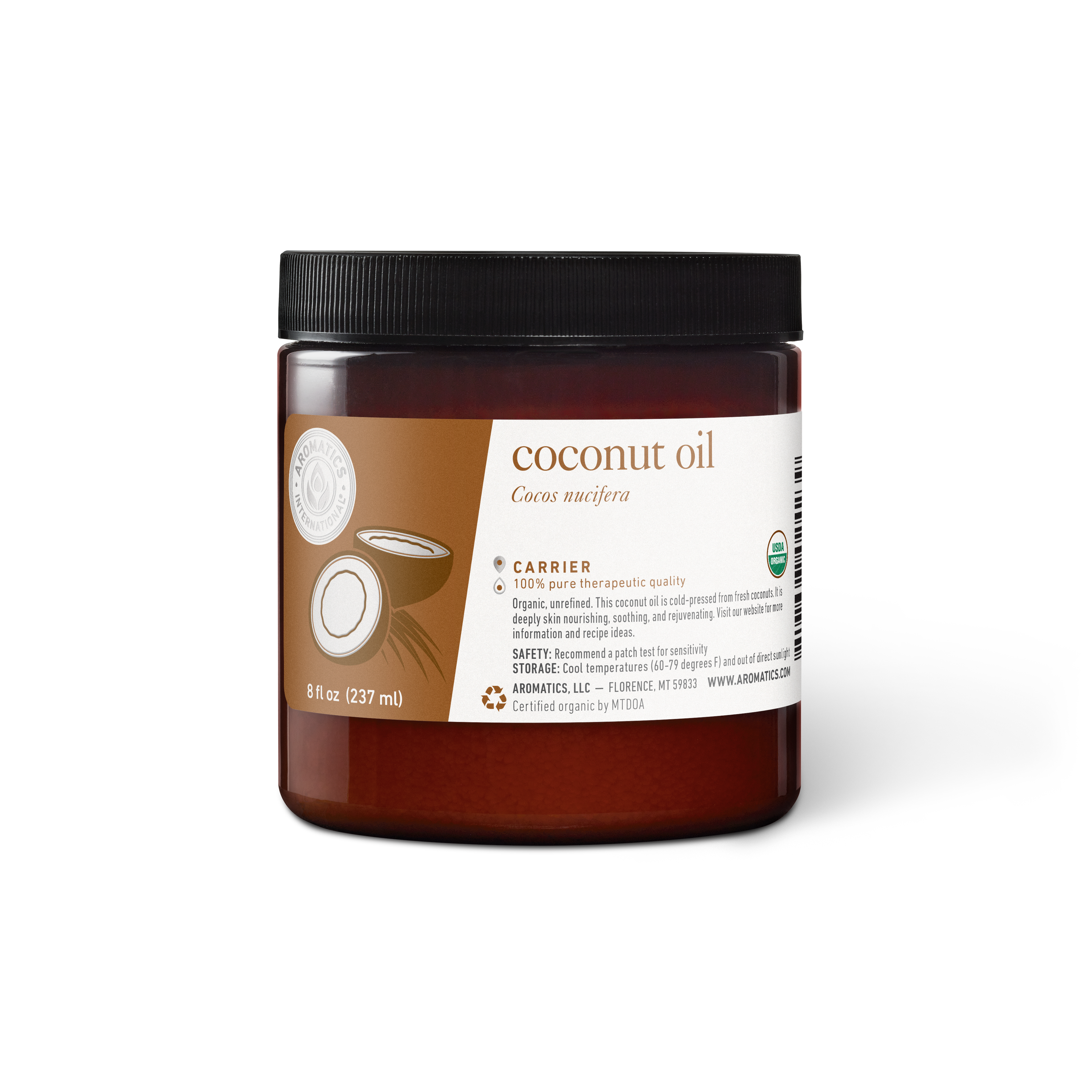 Coconut Vanilla Aromatherapy Body Oil - 8oz - 100% Pure & Natural
