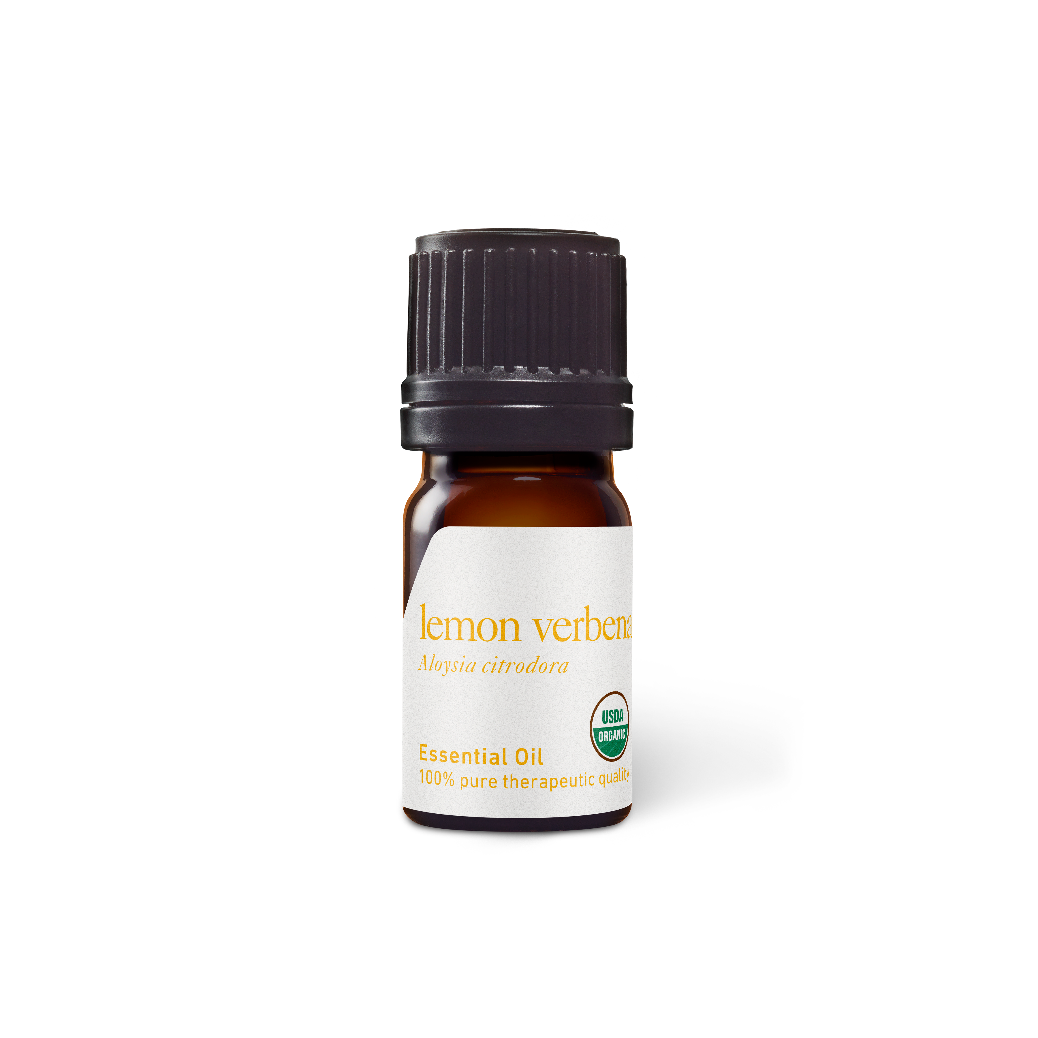 Bottle of lemon verbena essential oil (Aloysia triphylla Stock